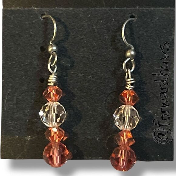 Bundle Sale 3 for $15 | Handcrafted Faceted Bead Dangle Earrings - Picture 5 of 8